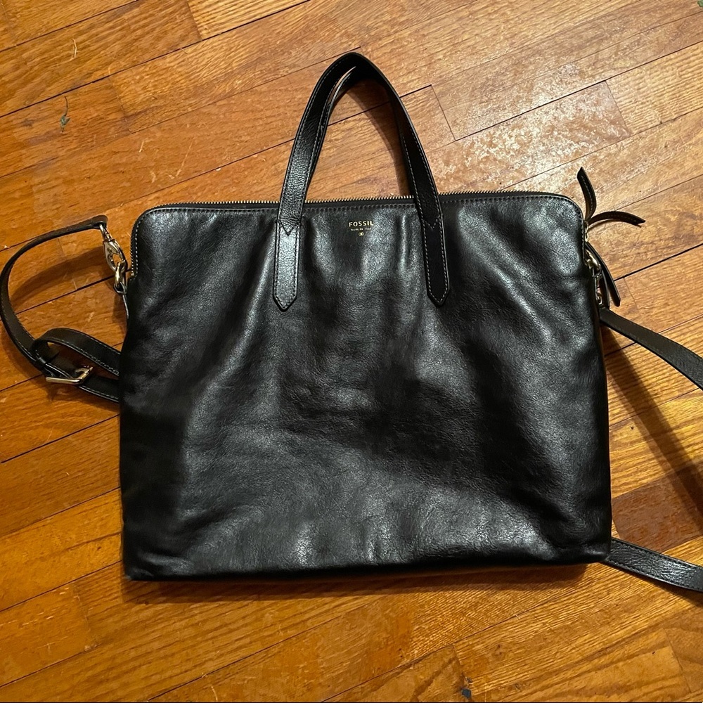 Discontinued NWOT Fossil Sydney Laptop Bag Black